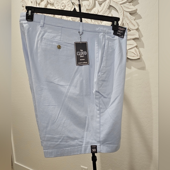 Roundtree & Yorke Other - The Cloud Golf Sky Blue Flat Front Shorts Big Man's Sz 46" & 50" × 9" NWT